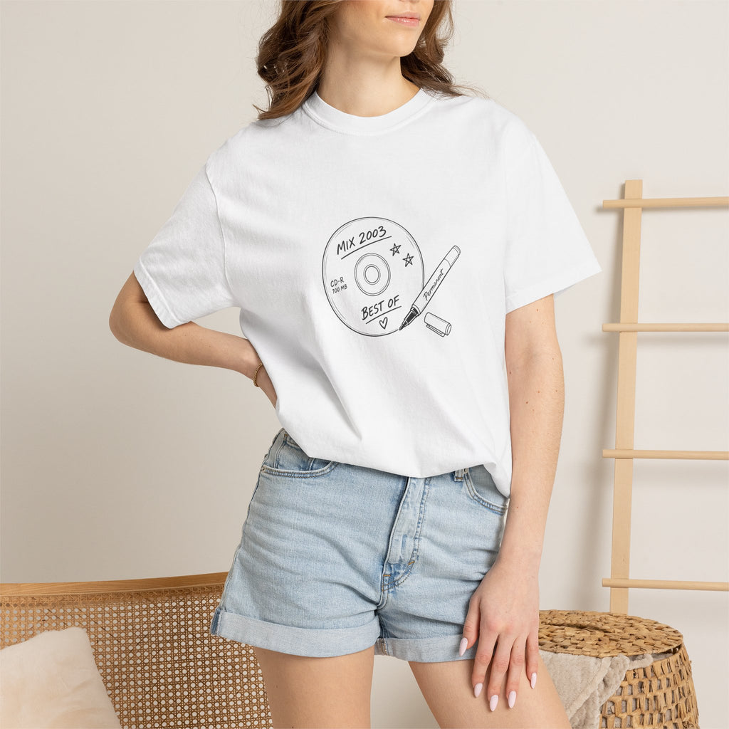 Rewind – Cassette & Pencil Tee
