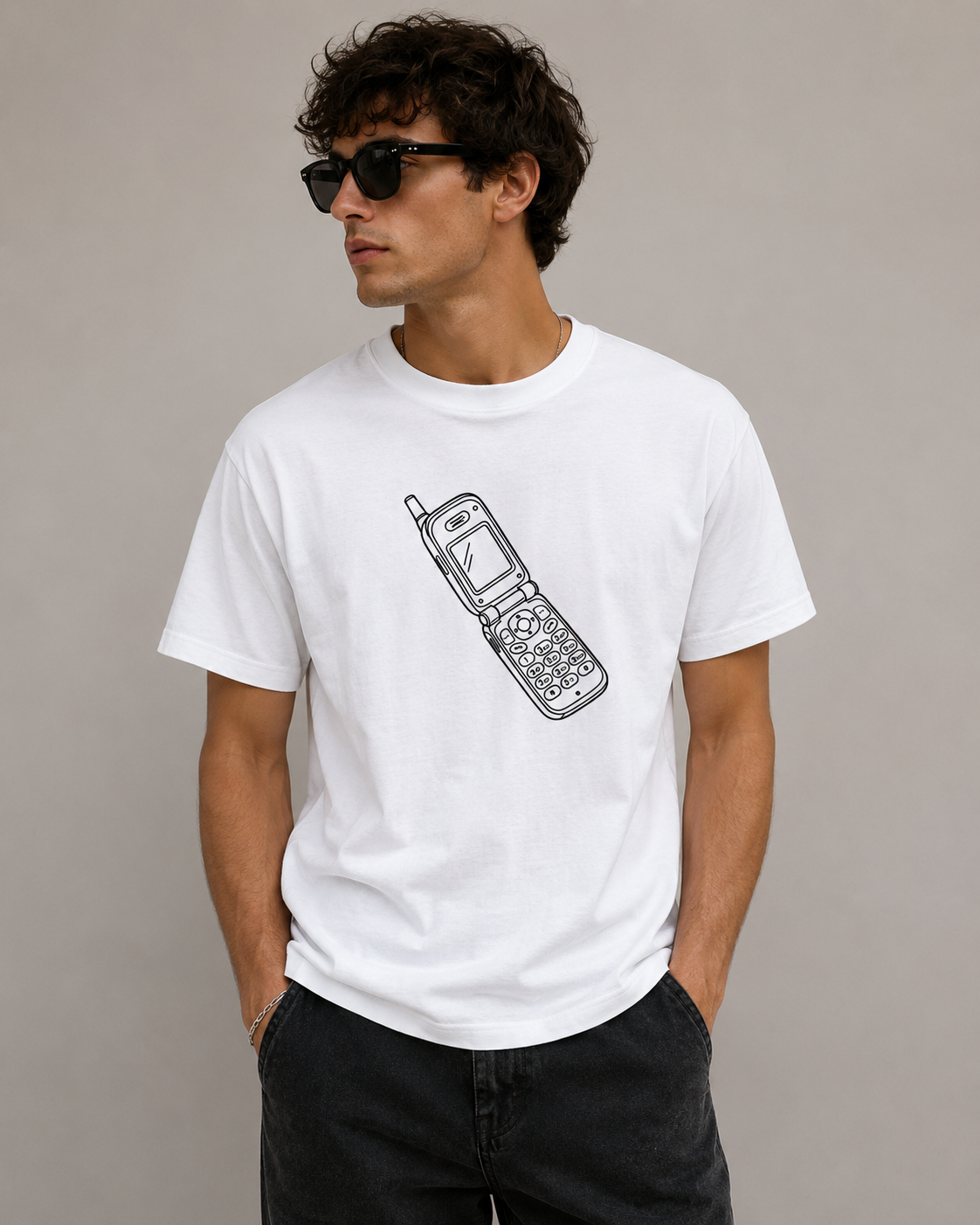 Retro Flip Phone Tee | 90s Nostalgia T-Shirt