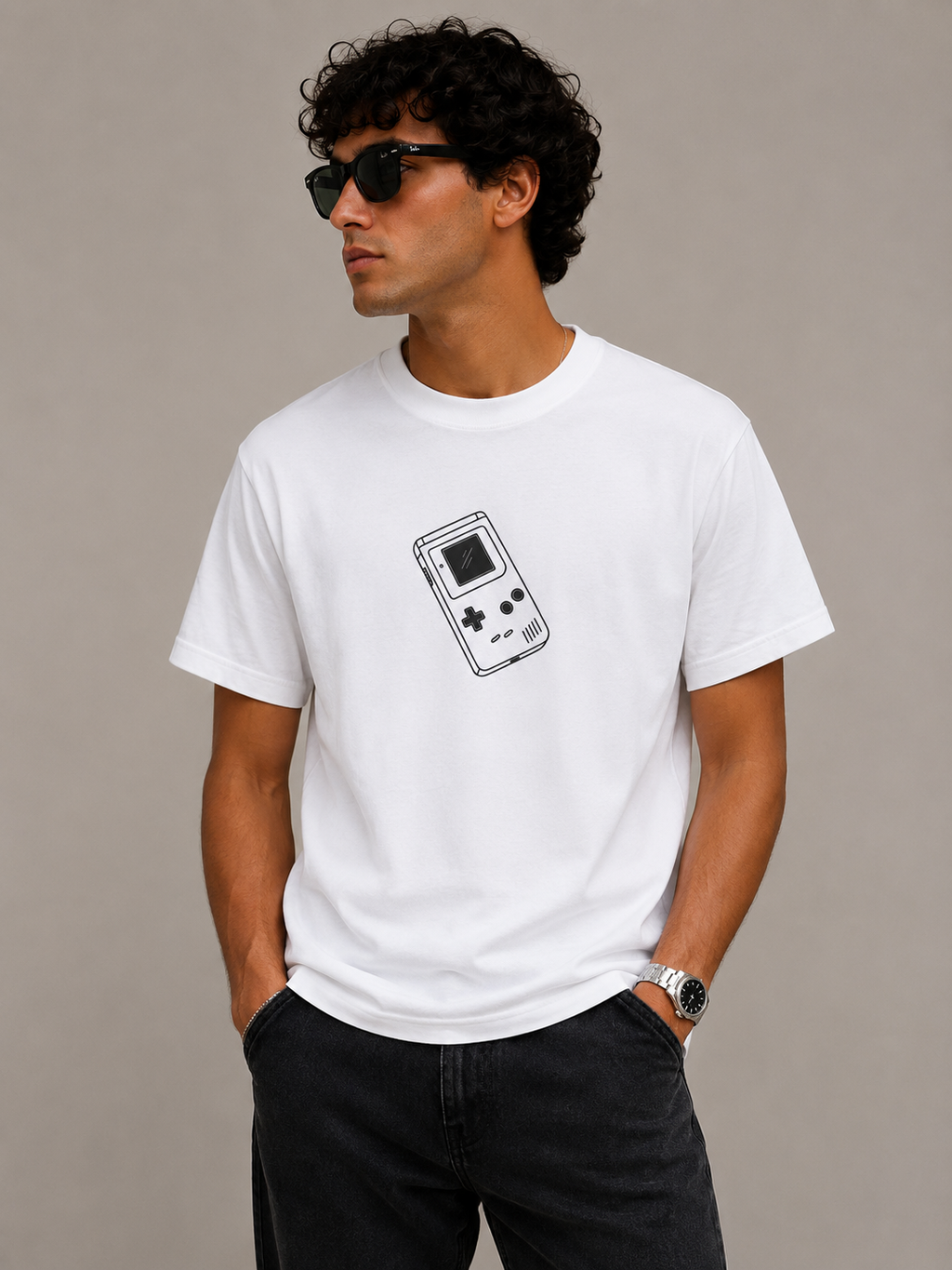 Retro Handheld Console Tee | Minimalist 90s Gaming T-Shirt